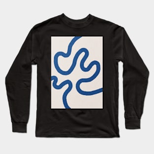 Blue line, Abstract art Long Sleeve T-Shirt